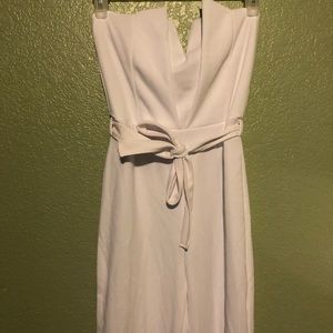 Femmeluxe white jumpsuit with belt